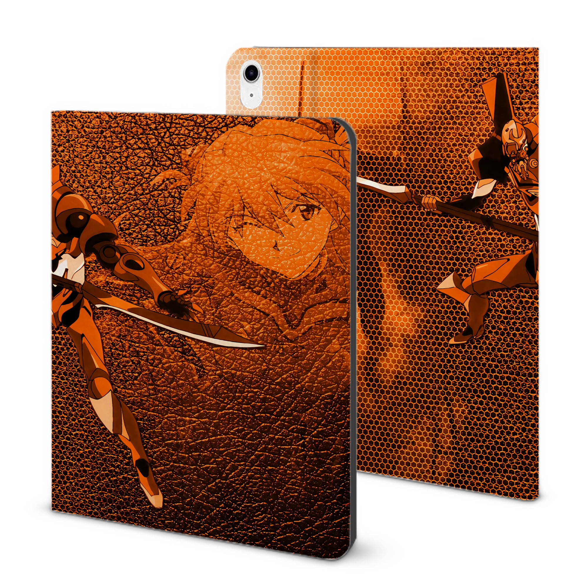 （画像用） EVA 新世紀エヴァンゲリオン IPad ケース ブック型 PUレザー TPU 耐衝撃 軽量 薄型 ペン収納なし 全面保護 IPad 各モデル対応